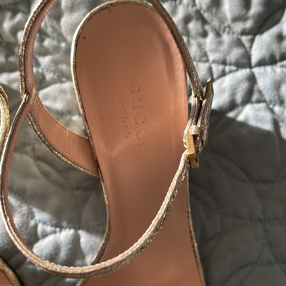 Gucci marmont metallic high heels size 36/6 - Picture 3 of 7